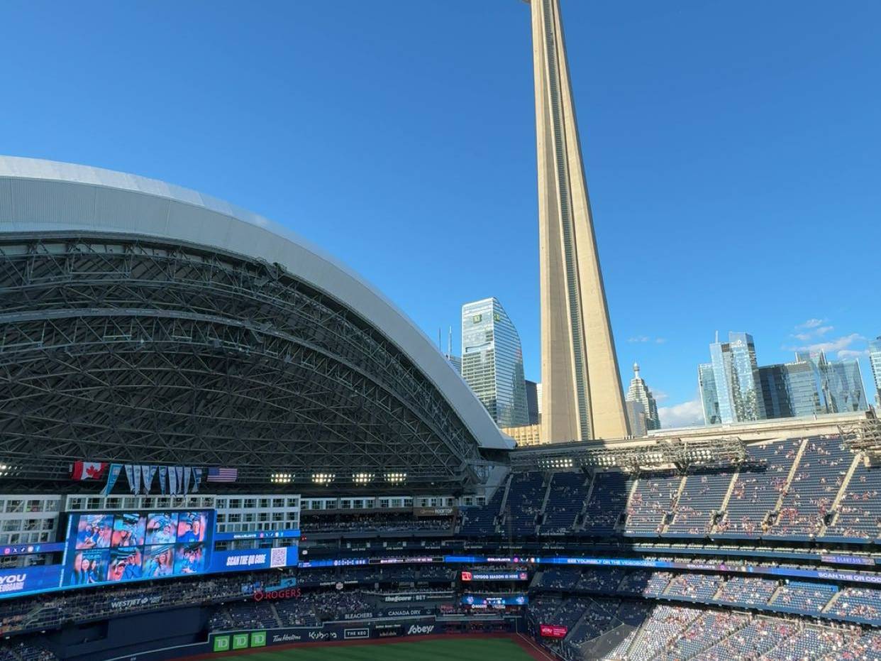 Blue Jays field with CN Tower in background