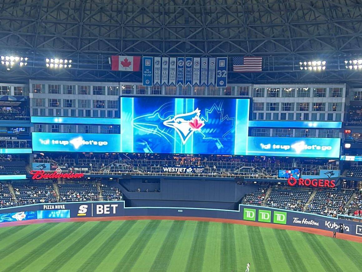 View from 500 level of the Rogers Centre where the Toronto Blue Jays play