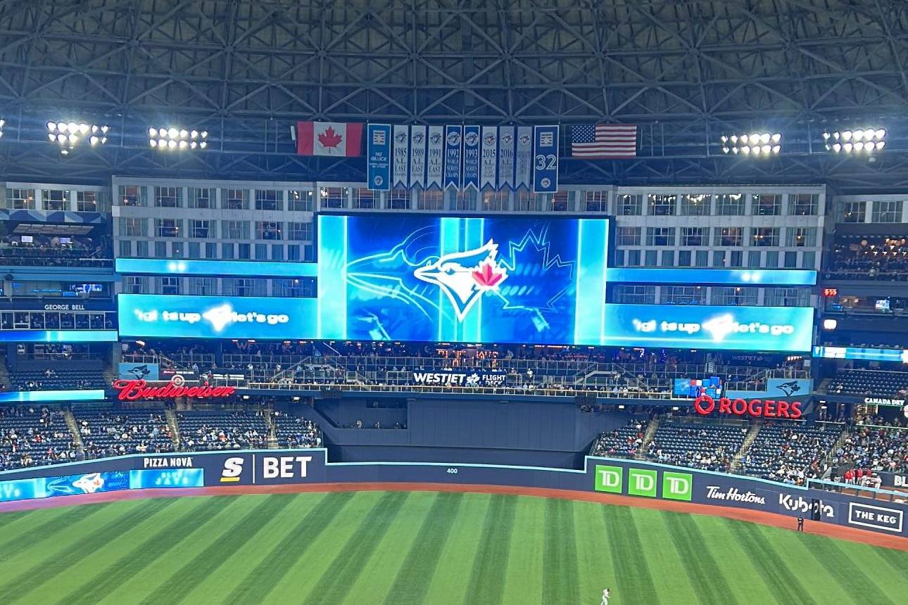 View from 500 level of the Rogers Centre where the Toronto Blue Jays play